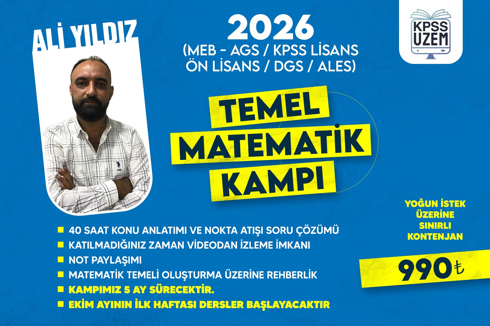 ALİ YILDIZ İLE TEMEL MATEMATİK KAMPI